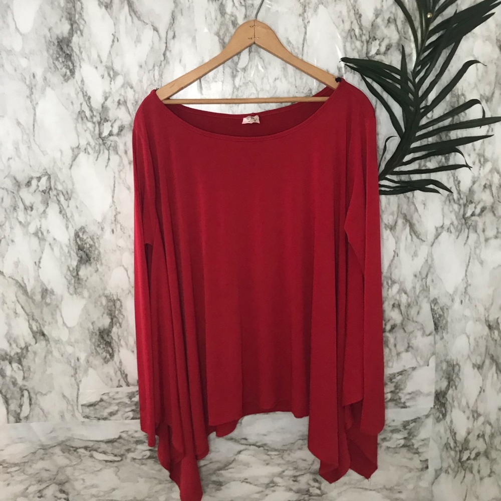 Red topia blouse